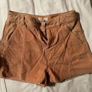 Peach ripcurl corduroy shorts